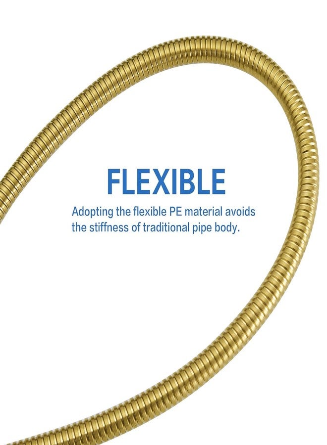 RUMOSE 79 inches Shower Hose Extra Long Stainless Steel Shower Tube Attachment Flexible Handheld Shower Sprayer Hose, Brushed Gold - Image 5
